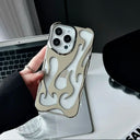 Fashion Matte 3D Hollowed Flame Phone Case For iphone 17 Air 16 Pro Max 15 Plus 14 13 12 11 Electroplated Soft Back Cover capa