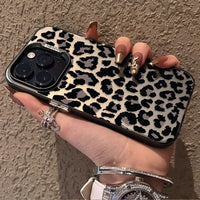 Fashion Aesthetic Leopard Print Phone Case for IPhone 17 16 15 14 13 12 11 Pro Max Plus 17 Air 16E X XR XS Max Shockproof Cover