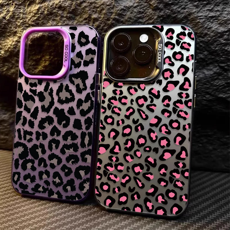 Fashion Aesthetic Leopard Print Phone Case for IPhone 17 16 15 14 13 12 11 Pro Max Plus 17 Air 16E X XR XS Max Shockproof Cover