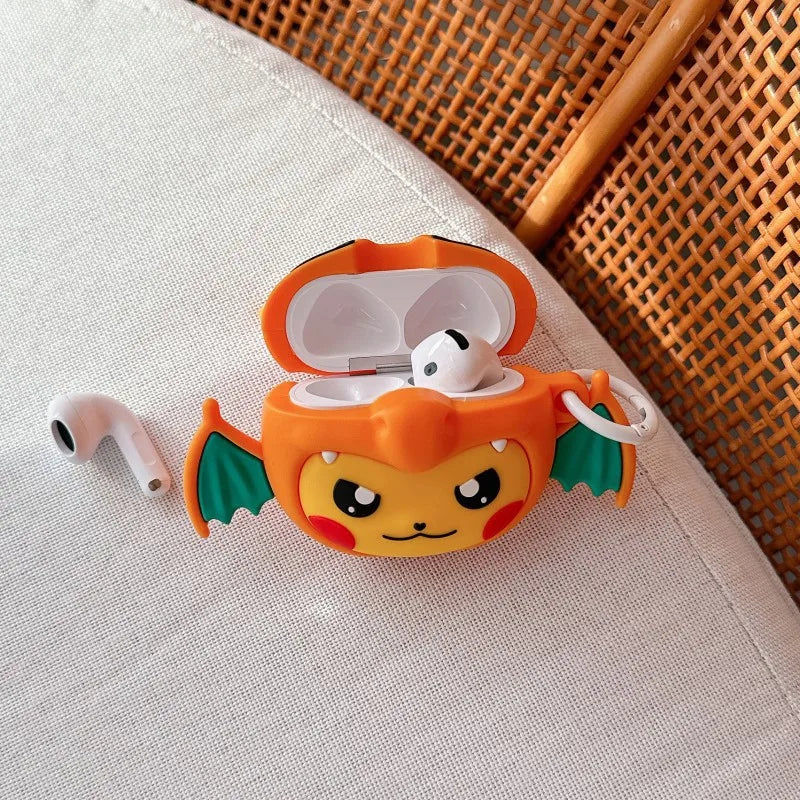 Cartoon Pikachu Cosplay Charizard Earphone Case for Airpods 4 1 2 3 Protective Shell for Airpods Pro 2 Bluetooth Headset Cover