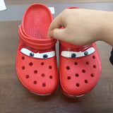 Disney Lightninged Mcqueens Pixar Hole Slippers Cartoon Solid Waterproof Slippers Fit Outdoor Sandals Breathable EVA Shoes Gift