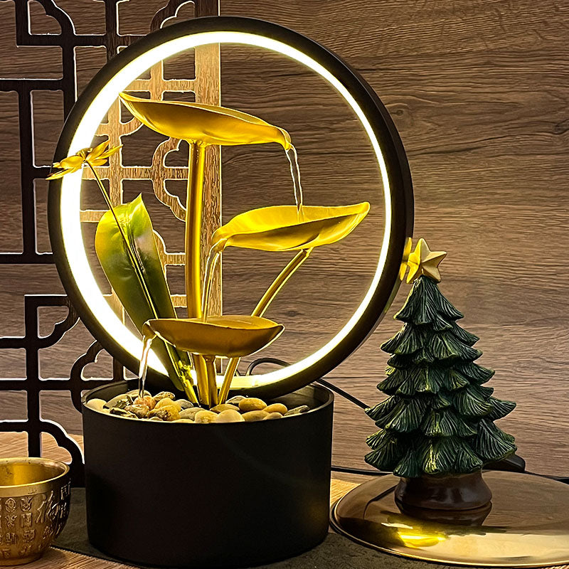 Flowing Water Fountain Decoration Wheel Zhaocai Indoor Creative Home Living Room Circulating Water Housewarming and Opening Gift