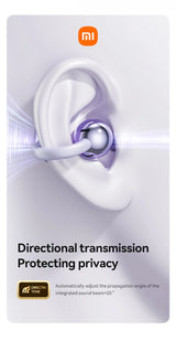 XIAOMI Mijia Wireless Earphone Open Ear M91 Ear Clip ENC Headset Bluetooth 5.4 HD Call Touch Control Headphone for Android iOS