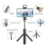 FANGTUOSI Selfie Stick Tripod Extendable Wireless Bluetooth Remote Portable Smartphone Tripod Stand Mount For iOS Android Phone