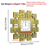 Large Wall Clock Heavy Duty 80 CM / 31.5 IN Crushed Diamond Mirrored Clock Silver / Gold Sparkling Twinkle Bling Home Decor