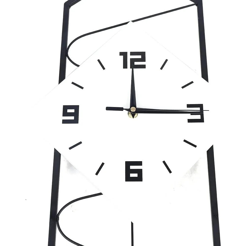 Swing Quartz Silent Wall Clock Metal Modern Wall Clock Large Pendulum Wall Clock Home Decor Clock with Hook