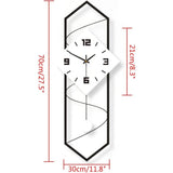 Swing Quartz Silent Wall Clock Metal Modern Wall Clock Large Pendulum Wall Clock Home Decor Clock with Hook