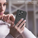 Bracket Holder Magnetic Phone Case for iPhone 16 15 14 13 12 11 Pro Max Plus 16e Matte Armor Kickstand Holder Back Cover Fundas