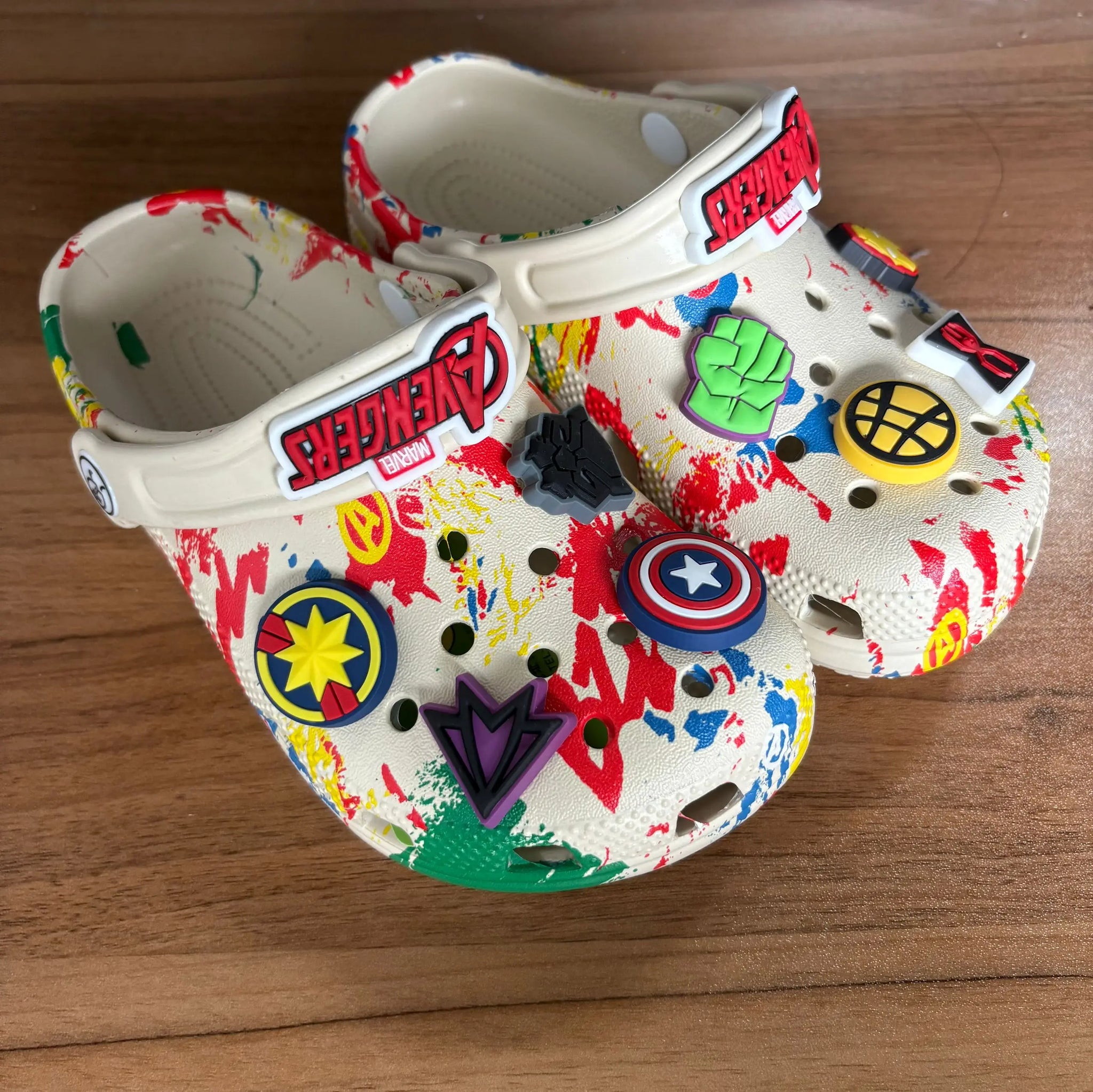 Marvel The Avengers Kids Sandals Black Eva Slippers For Boys Home Beach Summer Comfortable Anime Hole Design Children'S Shoes