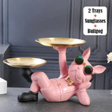 Bulldog Animal Figurines Cool Dog Statue Sculpture Living  Study Room Bedroom Decor Home Interior Decoration Accessories