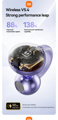 XIAOMI Mijia Wireless Earphone Open Ear M91 Ear Clip ENC Headset Bluetooth 5.4 HD Call Touch Control Headphone for Android iOS