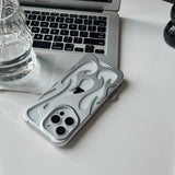 Fashion Matte 3D Hollowed Flame Phone Case For iphone 17 Air 16 Pro Max 15 Plus 14 13 12 11 Electroplated Soft Back Cover capa