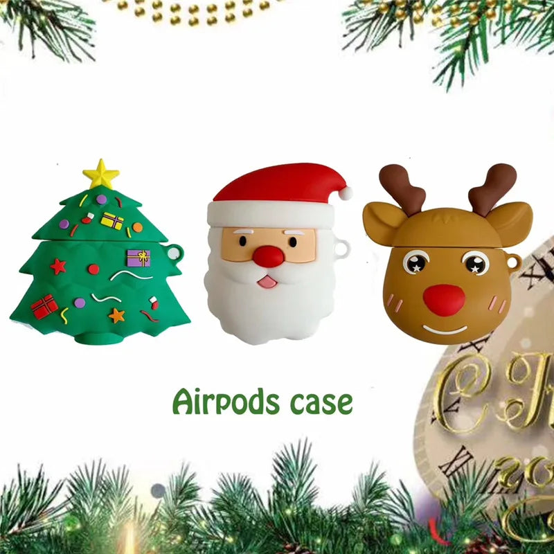 3D Christmas Cartoon AirPods Case for AirPods 1 & 2