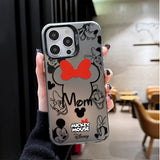Mickey Mouse Plating Phone Case for IPhone 17 16 15 14 13 12 11 Pro Max Plus 17 Air 16E X XR XS Max Hard Shockproof Bumper Cover