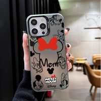 Mickey Mouse Plating Phone Case for IPhone 17 16 15 14 13 12 11 Pro Max Plus 17 Air 16E X XR XS Max Hard Shockproof Bumper Cover