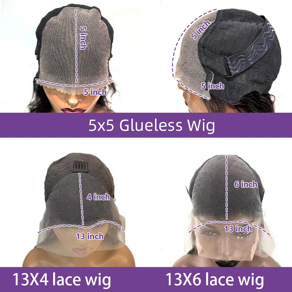 250 Density 40 42 Inch Straight Lace Front Human Hair Wigs 13x4 13x6 HD Lace Frontal Wig Remy Glueless Straight Human Hair Wigs