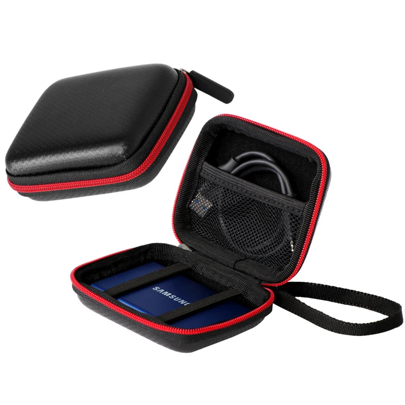 Portable Storage Case for Headphones & Earphone Cable Organizer Bag