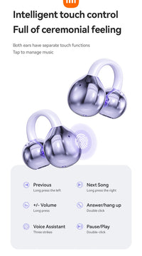 XIAOMI Mijia Wireless Earphone Open Ear M91 Ear Clip ENC Headset Bluetooth 5.4 HD Call Touch Control Headphone for Android iOS