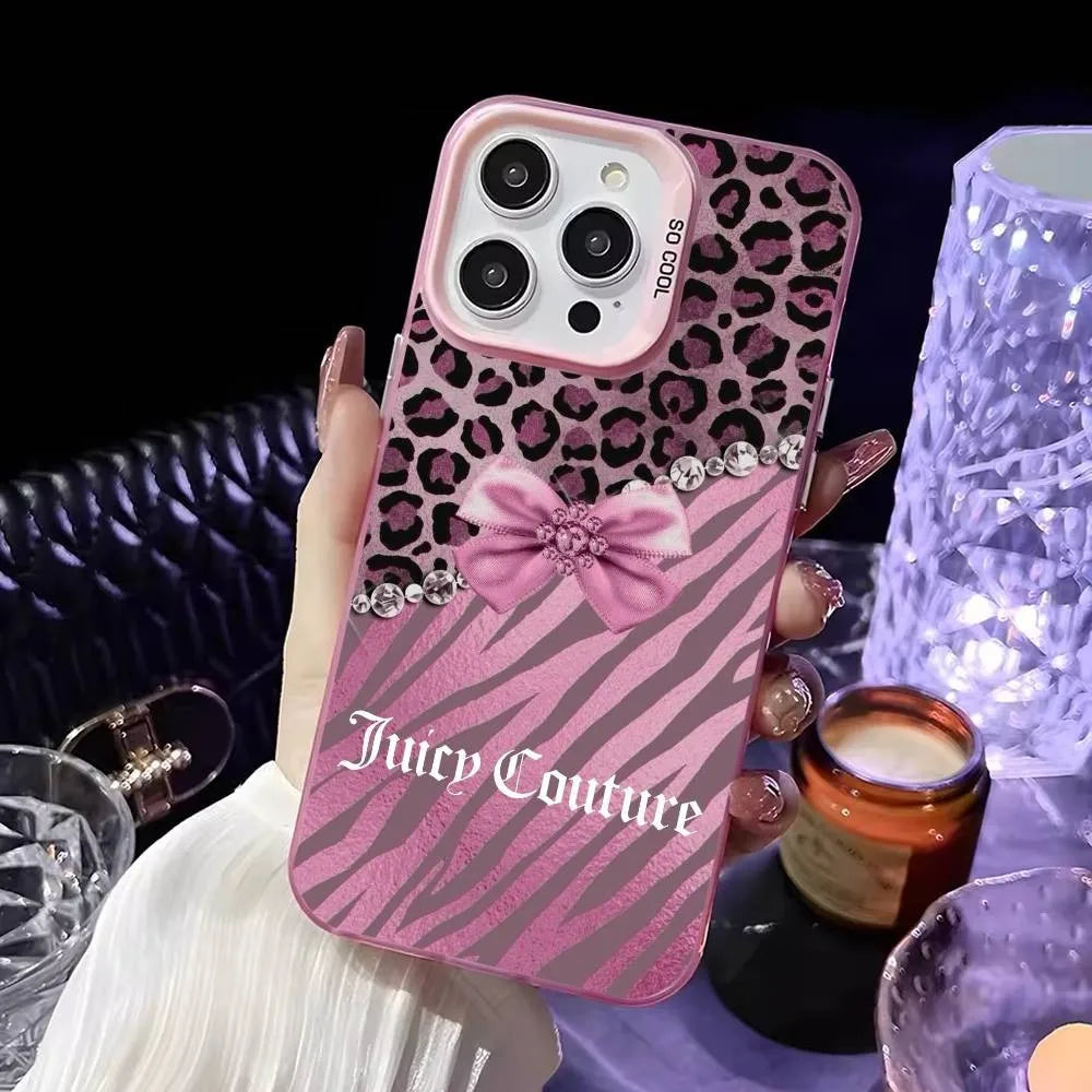 juicys coutures leopard Phone Case For iPhone 17 16e 16 15 14 13 12 11 mini Pro Max XR XSMAX Air Plus Anti Fall Matte Back Cover