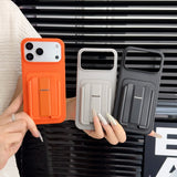 Luxury YC1 Credit Card Slots with Rotating Holder Phone Case for iPhone 17 Air 16 15 14 Plus 13 Pro Max Shockproof Bumper Cover