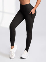 6pcs Women's High-Waisted Leggings - Non-See-Through Pants with Side Pockets, Stretchy All-Season & Casual Pants, Machine Washable Everyday Pants for Women, Leggings for Women, Leggings with Pockets, Womens Leggings, Women Le