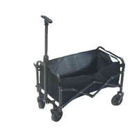 220/450/680 lb Capacity Heavy-Duty All-Terrain Folding Cart - Steel Frame and 600D Oxford Fabric, Camping, Gardening, Beach, Shopping Foldable Utility Cart - No Assembly Required, Black, Garden Tool Carrier, Sturdy Handle Des
