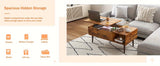 Elegant Black Coffee Table For Living Room - Lift Top Design Offering Versatility. Small Rising Wooden Dining Center Table With Storage Shelf And Hidden Compartment, Ideal For Organizing And Enhancing Your Living Space.