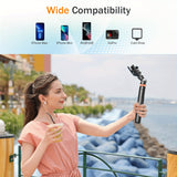 62" Phone Tripod, Tripod For iPhone/ Android & Selfie Stick Tripod With Remote, Upgraded iPhone Tripod Stand & Travel Tripod, Solidest Cell Phone Tripod Compatible With iPhone 15/14/13