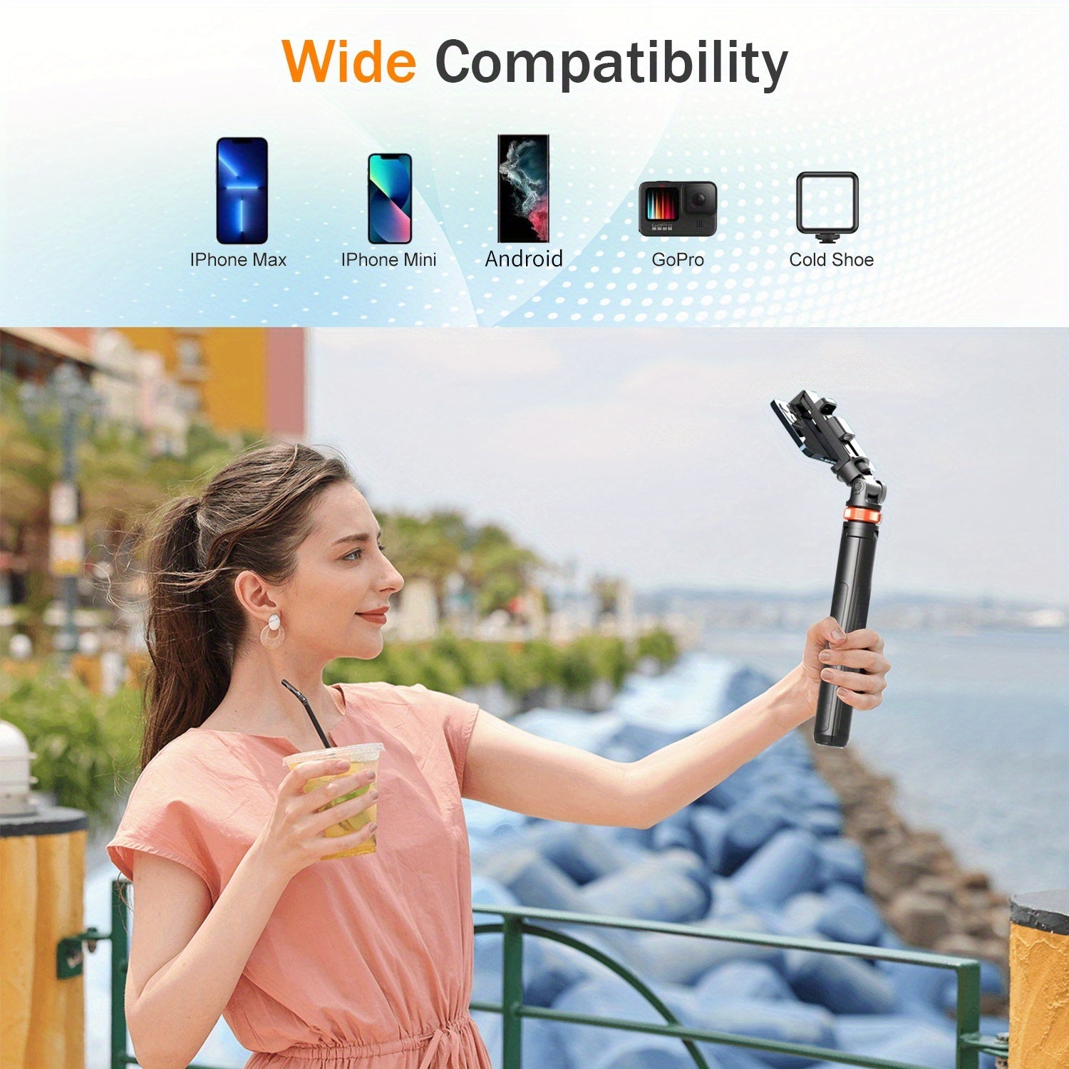 62" Phone Tripod, Tripod For iPhone/ Android & Selfie Stick Tripod With Remote, Upgraded iPhone Tripod Stand & Travel Tripod, Solidest Cell Phone Tripod Compatible With iPhone 15/14/13