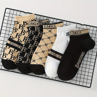 12 Pairs Men'S & Women'S Socks - Summer Lightweight, Thin, Versatile, Geometric Pattern, Polyester & Spandex, Hand Wash or Dry Clean, Casual Sock Design, Casual Sock Design|Geometric Pattern Socks|Polyester Spandex Blend