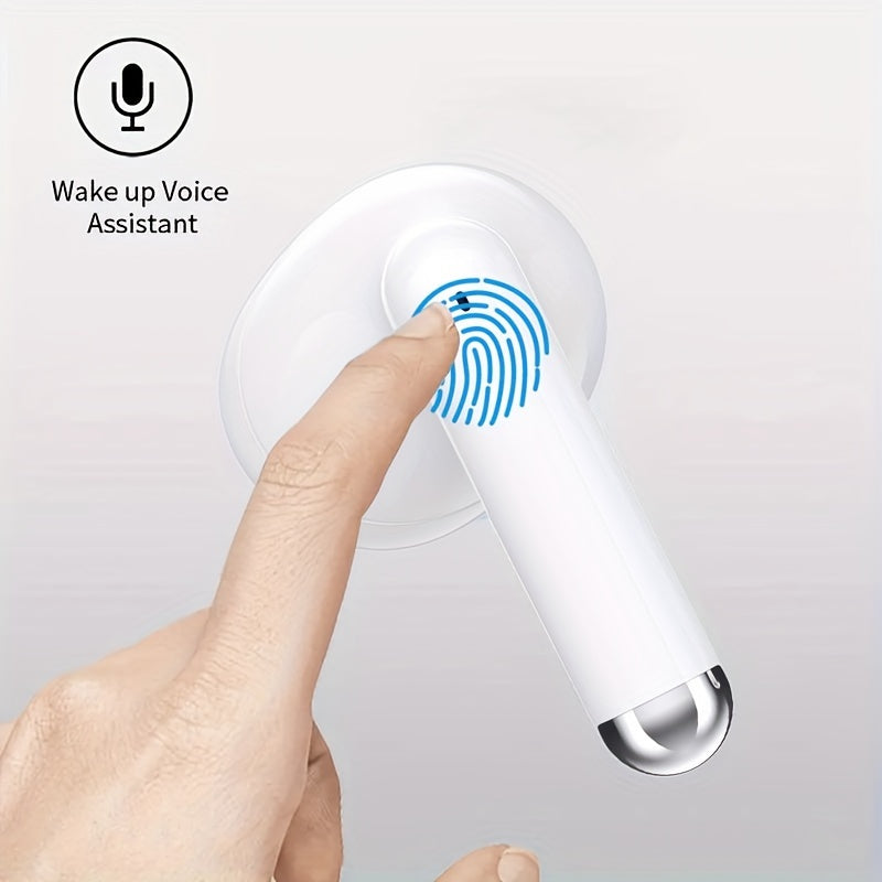 Wireless Earbuds Auto Noise Cancelling Wireless 5.3 In-Ear Headphones With HiFi Stereo Sound, Smart Touch Control, Lower Latency More Stable Connection And Faster Speed, 48Hrs Playtime, Pop-ups Auto Pairing For IPhone/Android