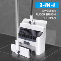 3 in 1 Foldable Broom Mop Dustpan Combination Set, Household Cleaning Tool Set, Efficient Cleaning, Flexible Design, Quick Dust Removal, Good Helper for Home And Office Cleaning 2025
