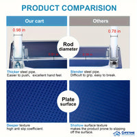 Upgraded Home Large Foldable Push Cart Dolly 330 Lbs/660 Lbs Capacity Moving Platform Hand Truck Heavy Duty Space Saving Collapsible Swivel Push Handle Flat Bed Wagon Blue White/Black Yellow