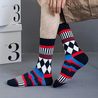 6-Pair Unisex Socks - Mathematical Designs (Equations, Graphs, Geometry) - Breathable All-Season Medium Tube - Casual, Athletic & Casual Attire - Machine Washable - STEM Gifts for Math Lovers - Men & Women, Novelty Socks, Pla