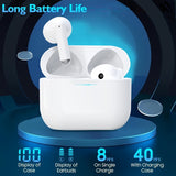 Wireless Earbuds Auto Noise Cancelling Wireless 5.3 In-Ear Headphones With HiFi Stereo Sound, Smart Touch Control, Lower Latency More Stable Connection And Faster Speed, 48Hrs Playtime, Pop-ups Auto Pairing For IPhone/Android
